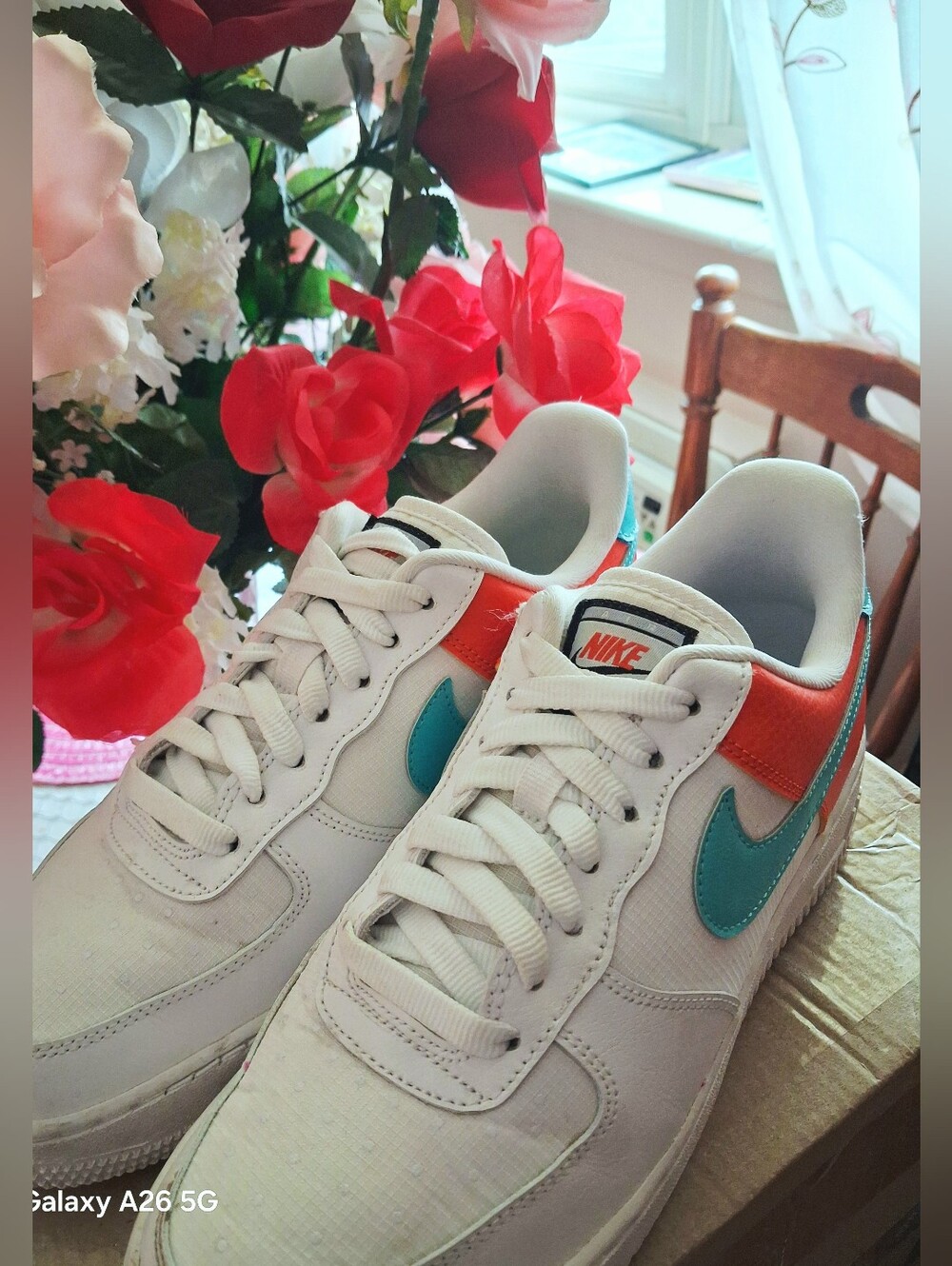 Nike Air Force 1 Low SE Basketbasketball White Aqua Clay Women Size 8 Shoes - Picture 8 of 11